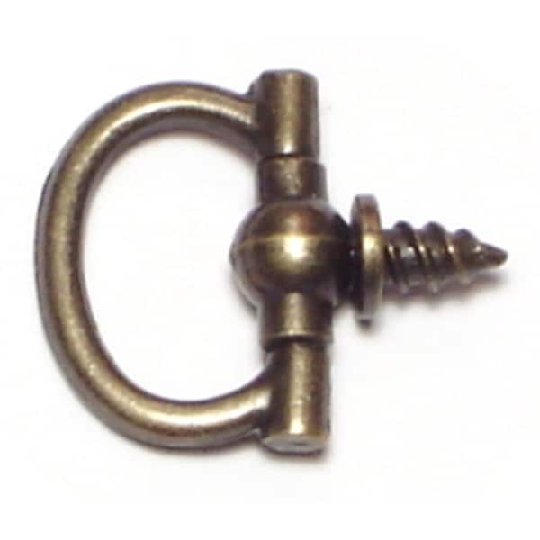 Midwest Fastener 3/4" Antique Brass Oval Decorative Rings 5PK 69822 - main